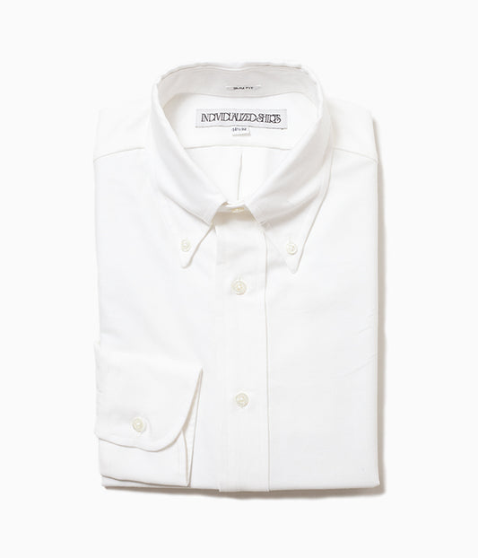 INDIVIDUALIZED SHIRTS "REGATTA OXFORD (SLIM FIT BUTTON DOWN SHIRT)(WHITE)"