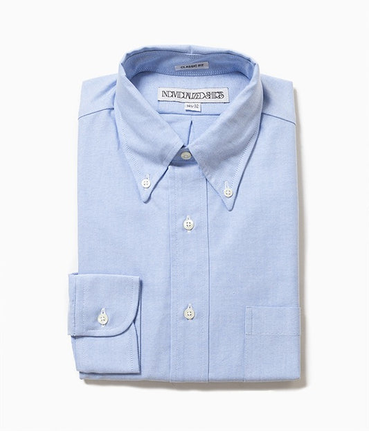 INDIVIDUALIZED SHIRTS "CAMBRIDGE OXFORD (CLASSIC FIT BUTTON DOWN SHIRT) (LT BLUE)"