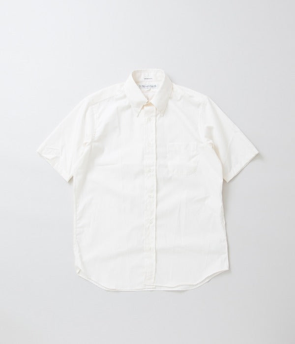 INDIVIDUALIZED SHIRTS "PREMIER POPLIN NEW STANDARD FIT SHORT SLEEVE SHIRT(OFF WHITE)"