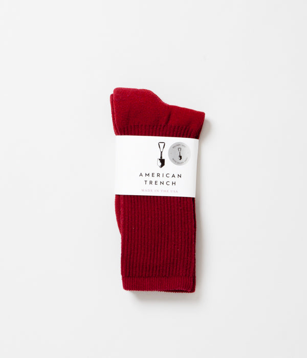 AMERICAN TRENCH "MIL-SPECK SPORT SOCK"(OXBLOOD)