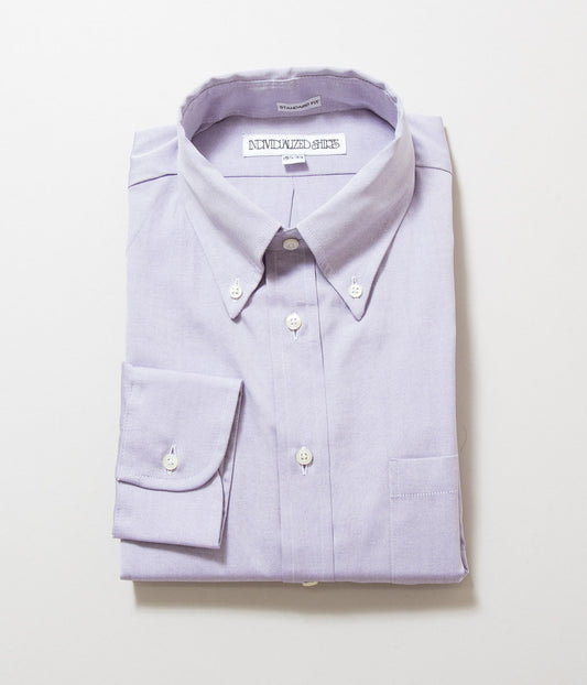 INDIVIDUALIZED SHIRTS "PINPOINT OXFORD TWO PLY 80S STANDARD FIT BUTON DOWN SHIRT" (PURPLE)