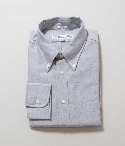 INDIVIDUALIZED SHIRTS "CAMBRIDGE OXFORD (CLASSIC FIT BUTTON DOWN SHIRT) (LIGHT GRAY)"