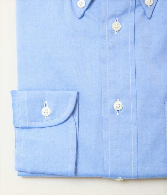 INDIVIDUALIZED SHIRTS "PINPOINT OXFORD TWO PLY 80S (STANDARD FIT BUTTON DOWN SHIRT) (LT BLUE)"