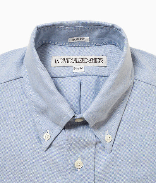 INDIVIDUALIZED SHIRTS "REGATTA OXFORD (SLIM FIT BUTTON DOWN SHIRT)(LT BLUE)"