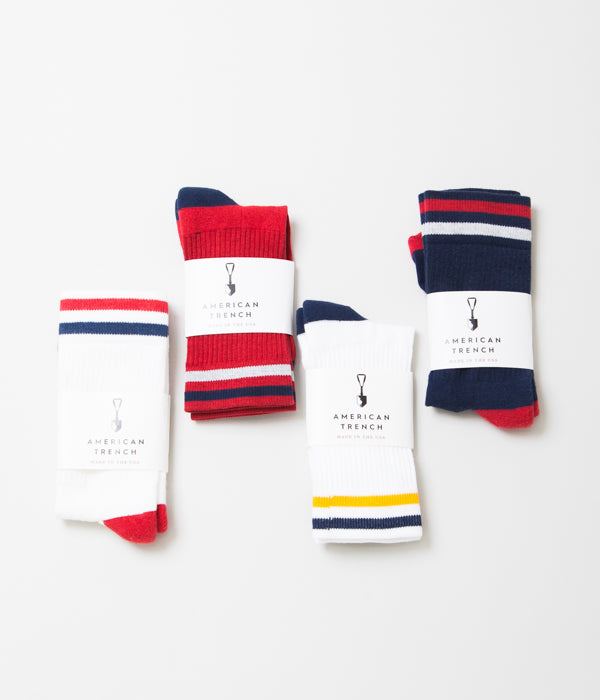 AMERICAN TRENCH "KENNEDY LUX ATHLETIC SOCK" (RED)
