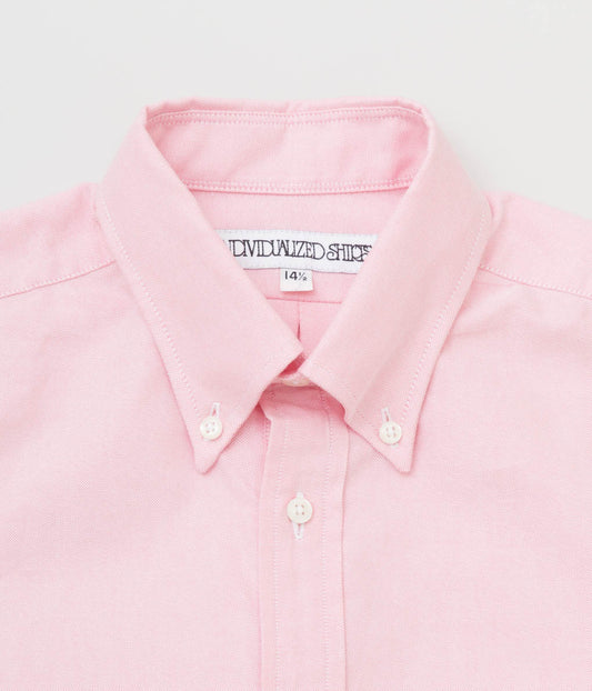 INDIVIDUALIZED SHIRTS "CAMBRIDGE OXFORD (NEW STANDARD FIT POP OVER SHORT SLEEVE SHIRT)"(PINK)