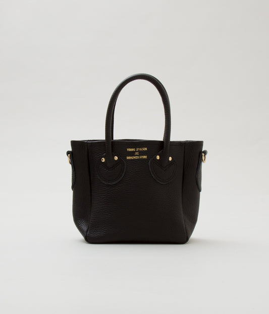 YOUNG & OLSEN THE DRYGOODS STORE "EMBOSSED LEATHER D TOTE XS"(BLACK)
