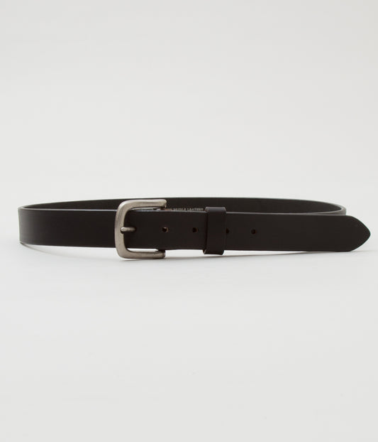 TORY LEATHER "[2145] 1-1/4 STRAP BELT" (BLACK×NICKEL)