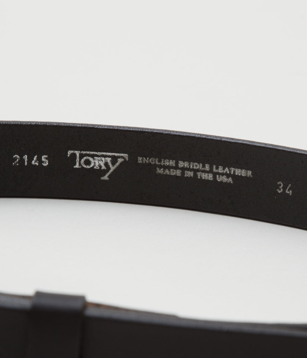 TORY LEATHER "【2145】1-1/4 STRAP BELT"(BLACK×NICKEL)