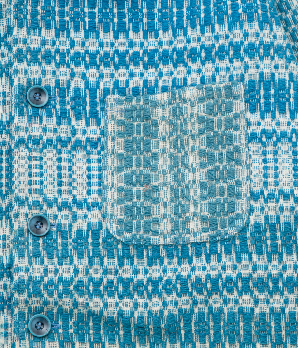 FAREWELL FRANCES "WOOL COVERLET CLAUDE COAT" (TURQUOISE COVERLET)