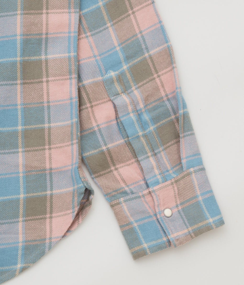 WYTHE "WASHED FLANNEL PEARLSNAP SHIRT"(TROUT RIVER)