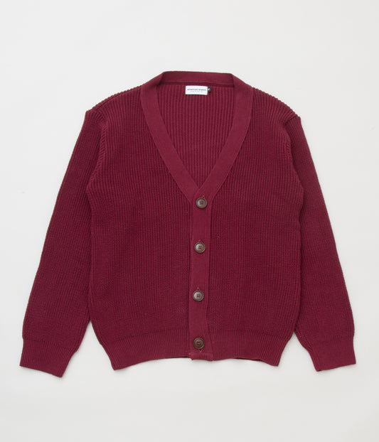 AMERICAN TRENCH "SHAKER KNIT CARDIGAN"(BORDEAUX)