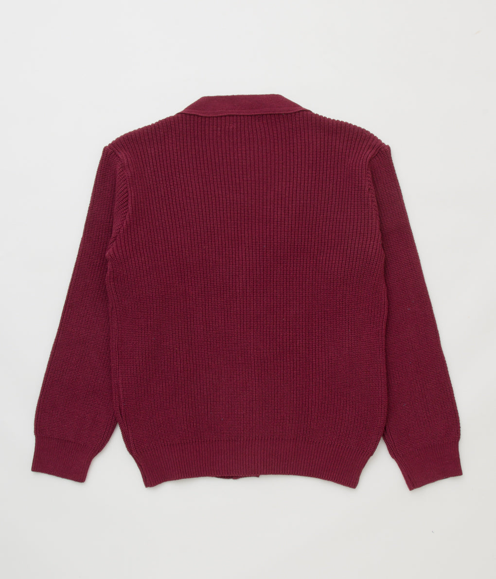 AMERICAN TRENCH "SHAKER KNIT CARDIGAN"(BORDEAUX)