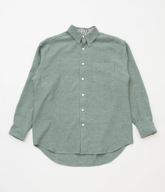 I AM DORK "CASHMERE LINEN LONG SLEEVE SHIRT"(GREEN)