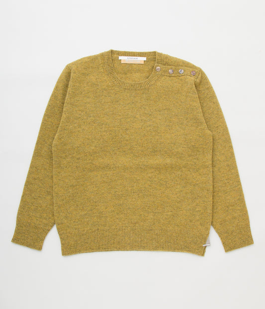 ANSNAM "CREWNECK KNIT with PATCH" (ONION)