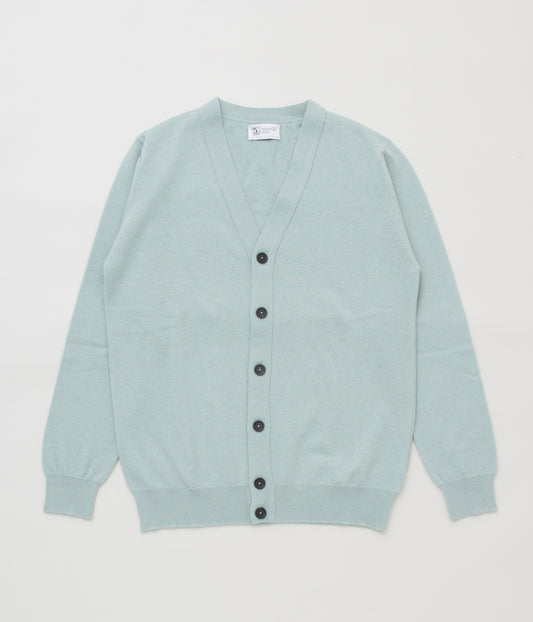 JOHNSTONS "CLASSIC CASHMERE VEE NECK CARDIGAN"(FROST)