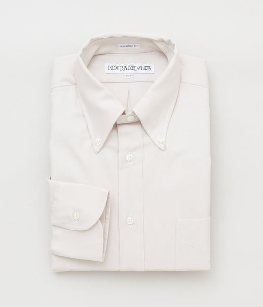 INDIVIDUALIZED SHIRTS "HERITAGE CHAMBRAY(RELAXED FIT BUTTON DOWN SHIRT)"(BEIGE)