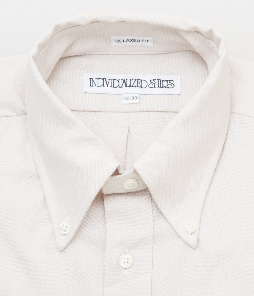 INDIVIDUALIZED SHIRTS "HERITAGE CHAMBRAY(RELAXED FIT BUTTON DOWN SHIRT)"(BEIGE)