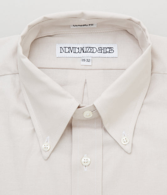 INDIVIDUALIZED SHIRTS "HERITAGE CHAMBRAY(CLASSIC FIT BUTTON DOWN SHIRT)"(BEIGE)