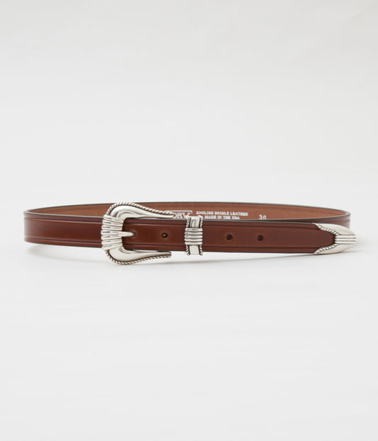 TORY LEATHER "【3093】EXCLUSIVE WITHOUT BITS WESTERN BELT"(OAKBARK/NICKEL)
