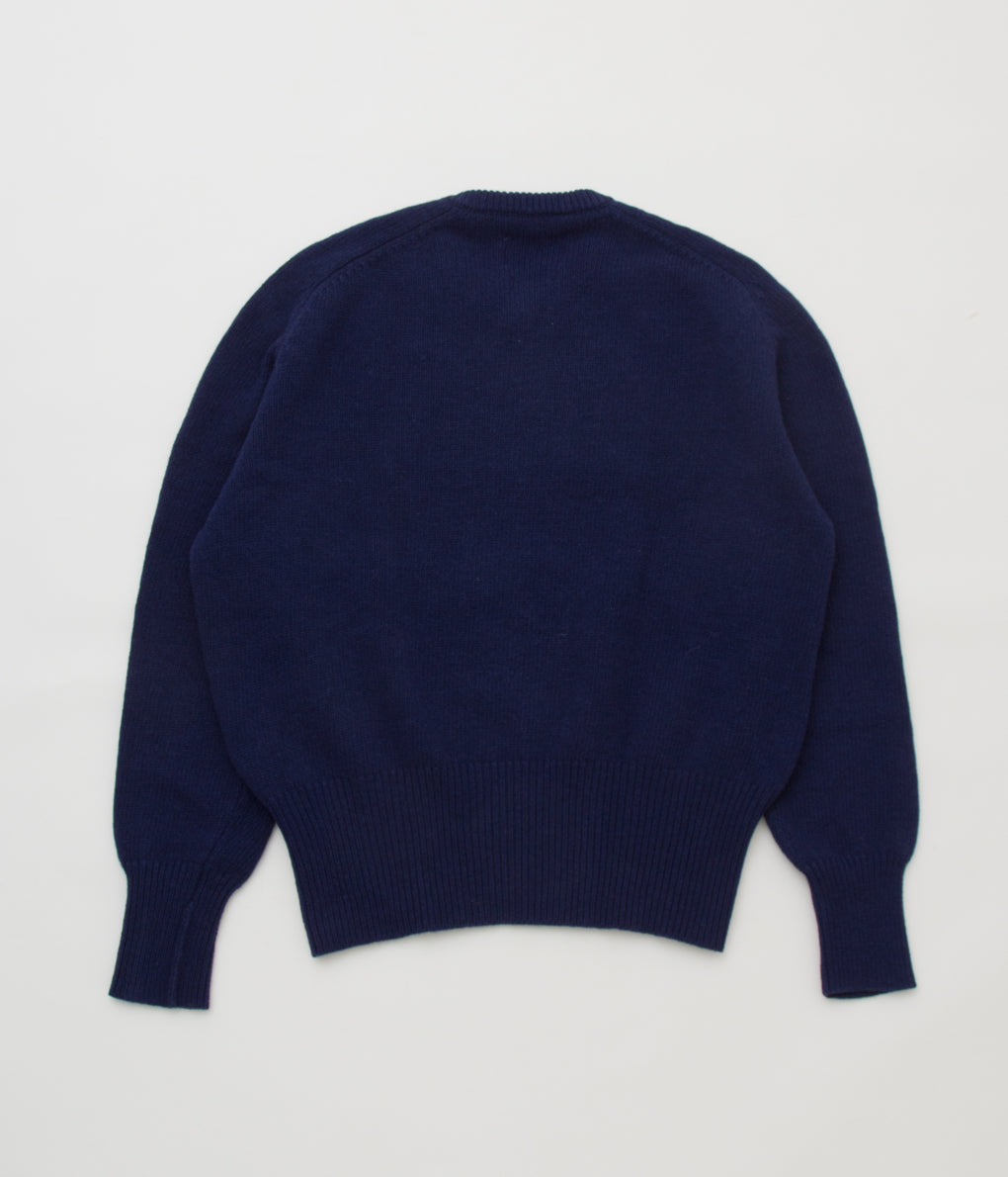 CORGI "4 PLY WOOL VEE ARGYLE PULLOVER"(AMERICAN NAVY)