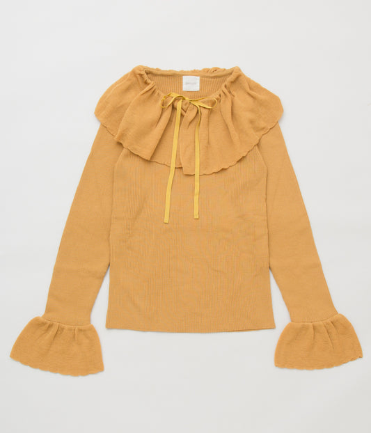 JONNLYNX "FRILL PULLOVER"(MUSTARD)