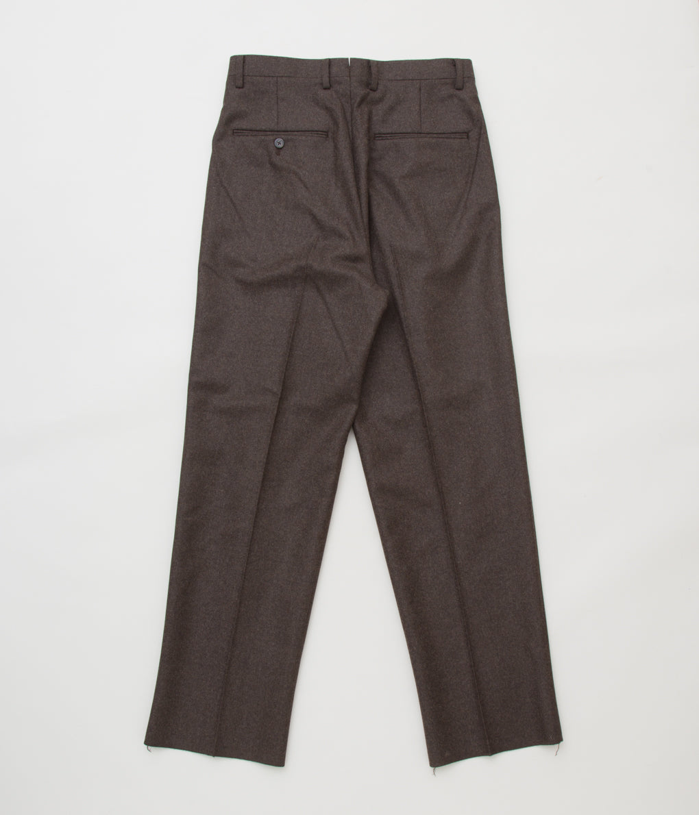 ansnam wool fannel one tuck trousers