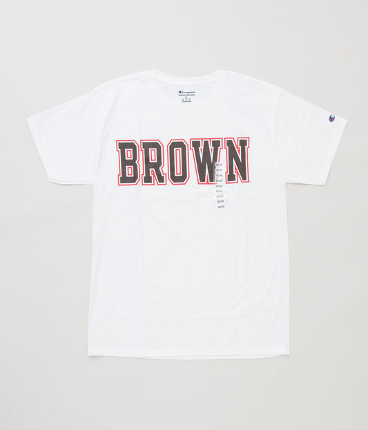 FROM USA "BROWN CHAMPION TEE"(WHITE)