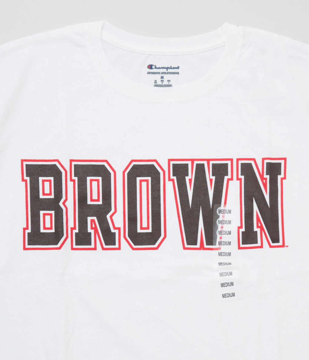 FROM USA "BROWN CHAMPION TEE" (WHITE)