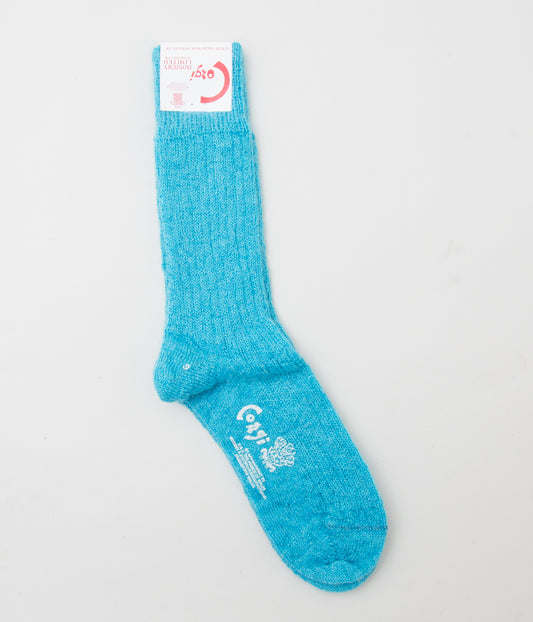 CORGI "UNISEX MOHAIR SOX"(TURQUOISE)
