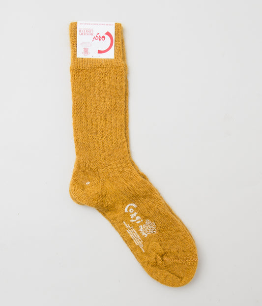 CORGI "UNISEX MOHAIR SOX"(MUSTARD)