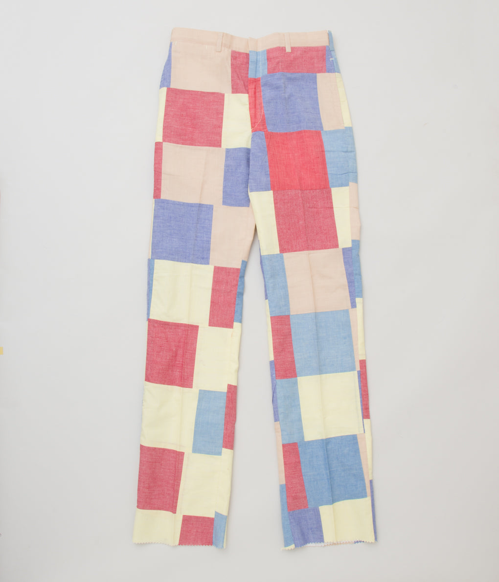 VINTAGE "O'CONNELLS LUCAS-CHELF BLOCK PATCHWORK TROUSER"(MULTI)