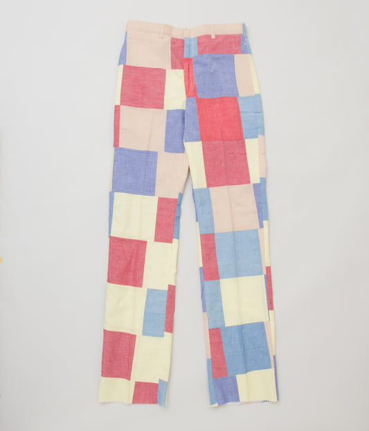 VINTAGE CLOTHING "O'CONNELLS LUCAS-CHELF BLOCK PATCHWORK TROUSER"(MULTI)