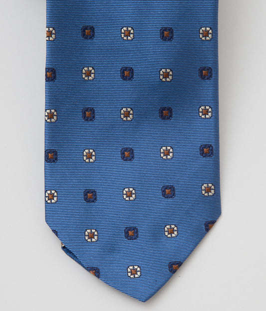 INDIVIDUALIZED ACCESSORIES"NEATLY SPACED PATTERN TIE"(BLUE)