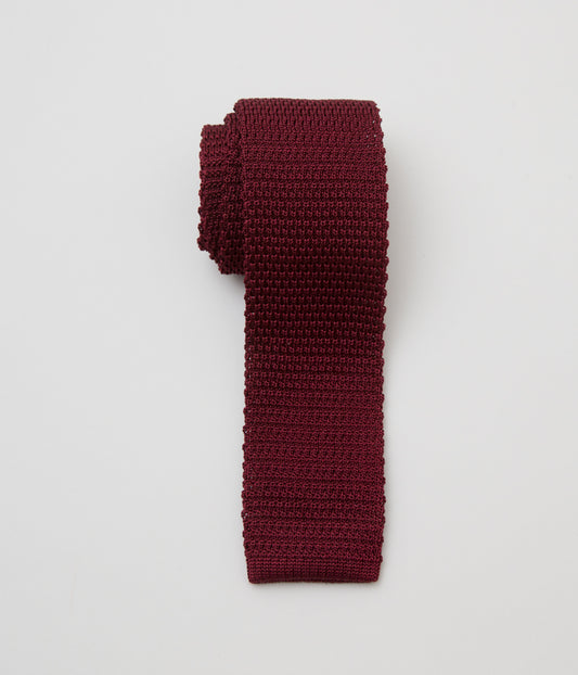 INDIVIDUALIZED ACCESSORIES"KNIT TIE"(BURGUNDY)