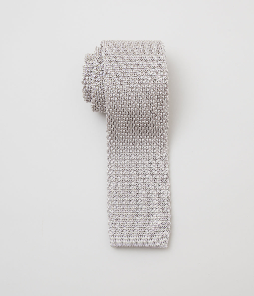 INDIVIDUALIZED ACCESSORIES"KNIT TIE"(SILVER)