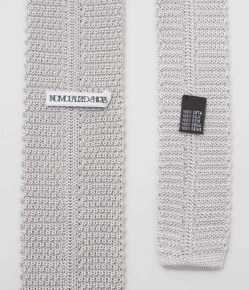 INDIVIDUALIZED ACCESSORIES"KNIT TIE"(SILVER)