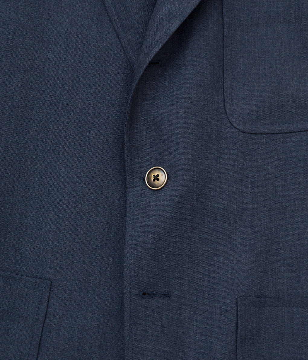 INDIVIDUALIZED CLOTHING "HOPSACK BLAZER" (NAVY GRAY)