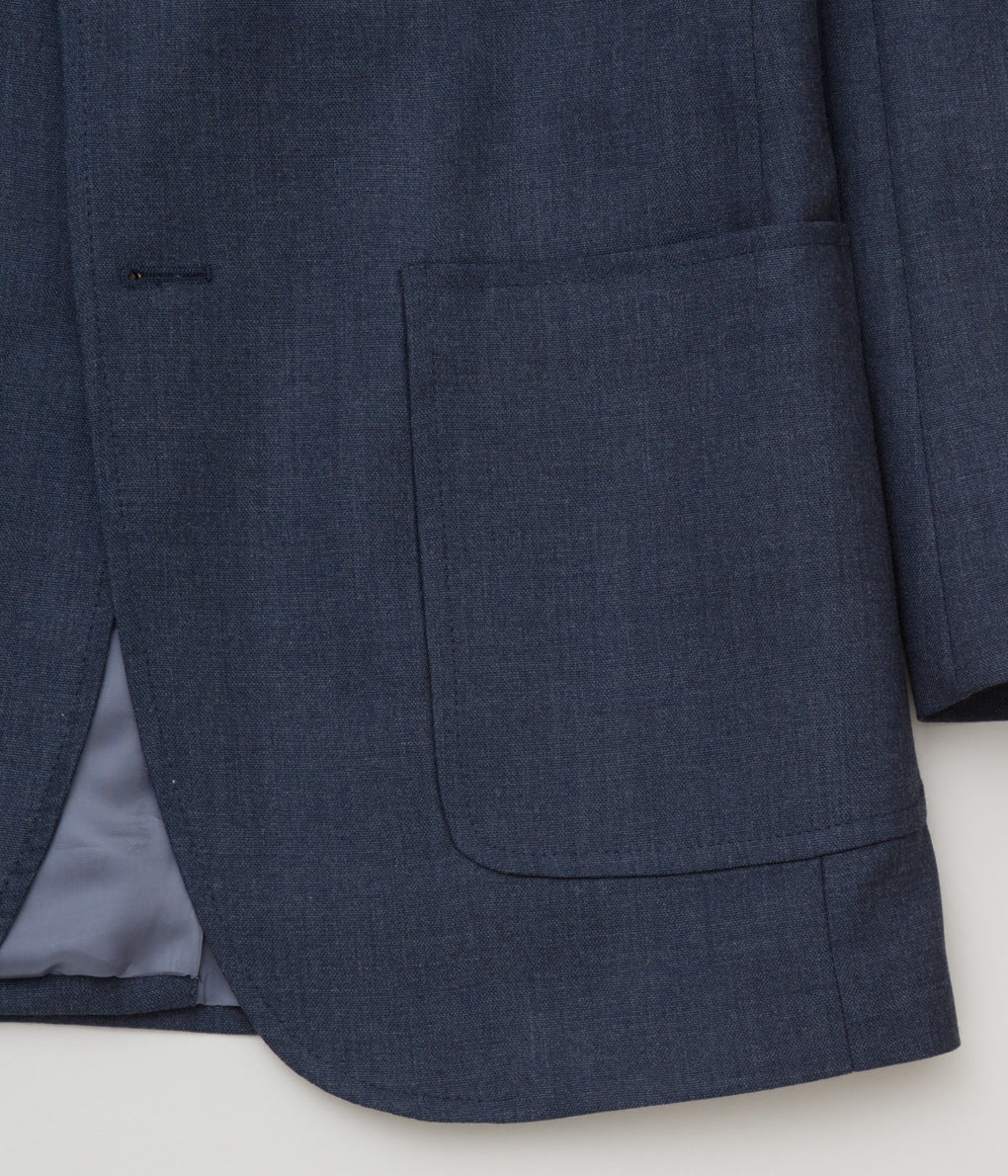 INDIVIDUALIZED CLOTHING "HOPSACK BLAZER" (NAVY GRAY)