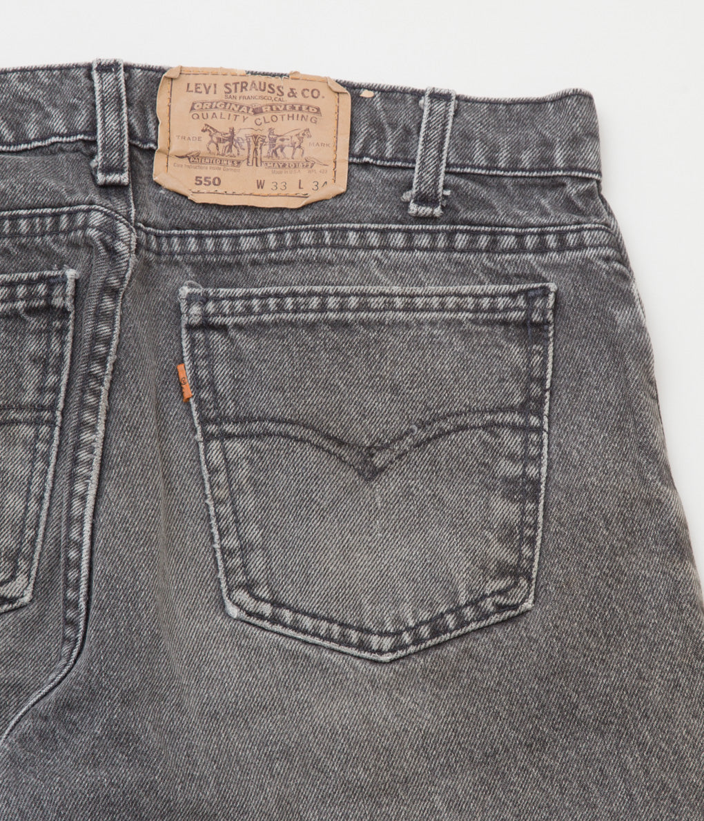 VINTAGE "90's LEVI'S 550 BLACK MADE IN USA"(W33/L32)