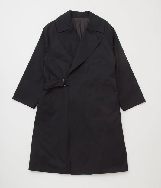 COMOLI "Cotton Gabba Tie Rocken Coat" (BLACK)