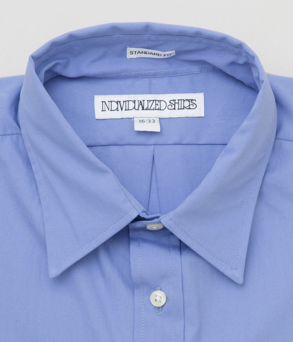 INDIVIDUALIZED SHIRTS "POPLIN (STANDARD FIT TRADITIONAL COLLAR SHIRT)"(FRENCH BLUE)