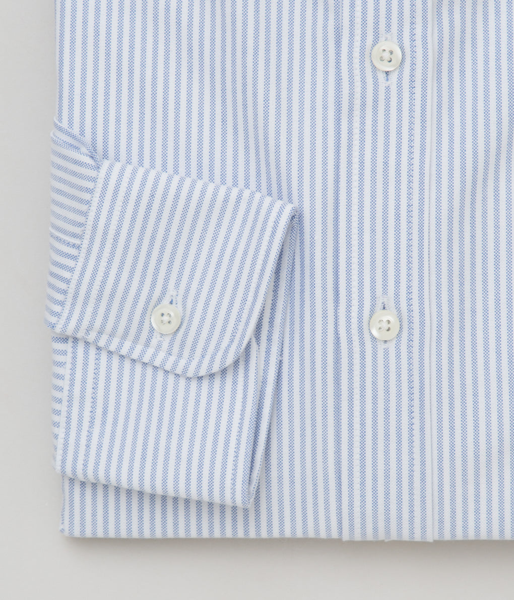INDIVIDUALIZED SHIRTS "CANDY STRIPE (CLASSIC FIT GOLF COLLAR BUTTON DOWN SHIRT)"(BLUE)
