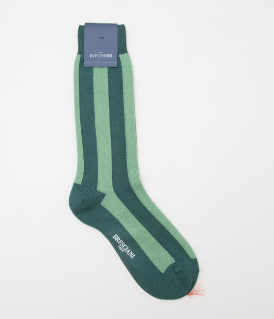 BRESCIANI "FAT VERTICAL STRIPE"(GREEN x GREEN TEA)