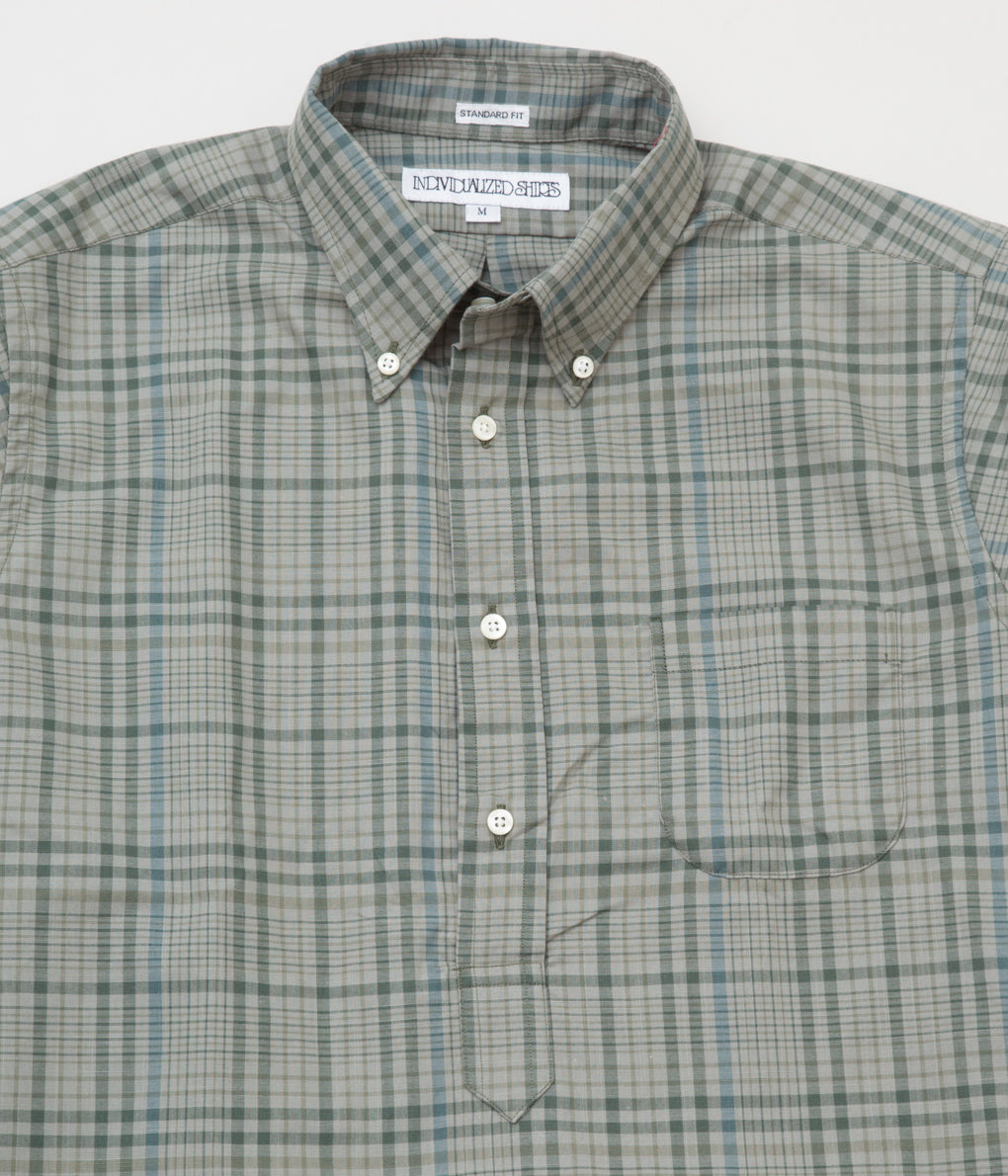 INDIVIDUALIZED SHIRTS "MADRAS CHECK (STANDARD FIT POPOVER SHIRT)" (BASIL)
