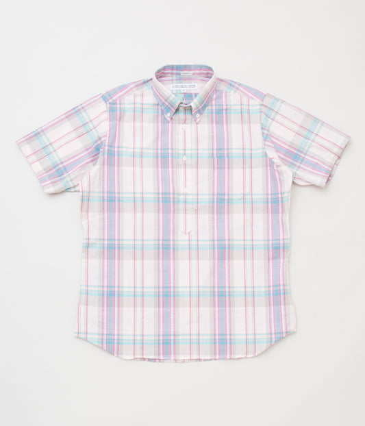 INDIVIDUALIZED SHIRTS "MADRAS CHECK (STANDARD FIT POPOVER SHORT SLEEVE SHIRT)" (PEACH)