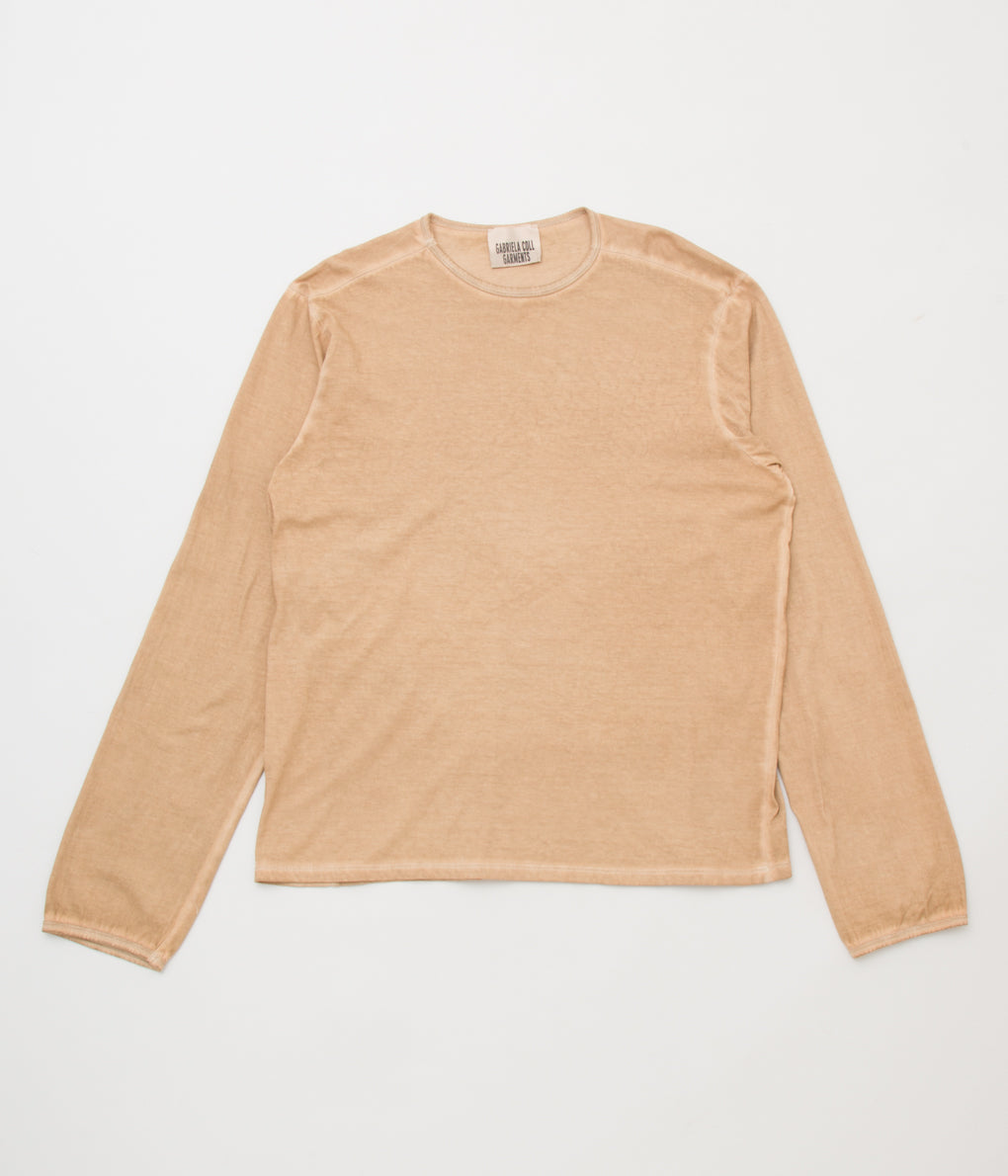 GABRIELA COLL GARMENTS "NO.87 LONG SLEEVE T-SHIRT"(SAND WASH)