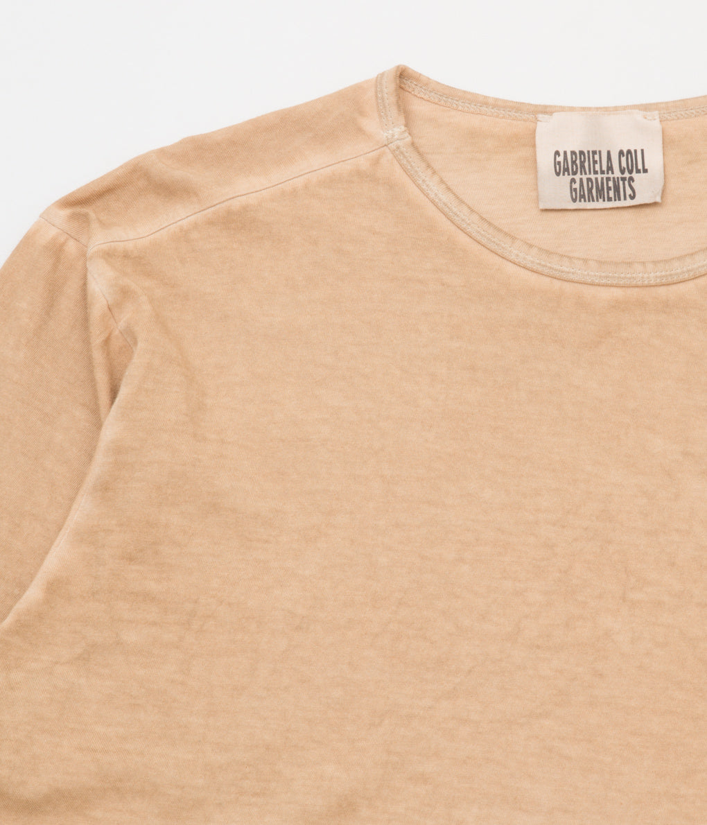 GABRIELA COLL GARMENTS "NO.87 LONG SLEEVE T-SHIRT"(SAND WASH)