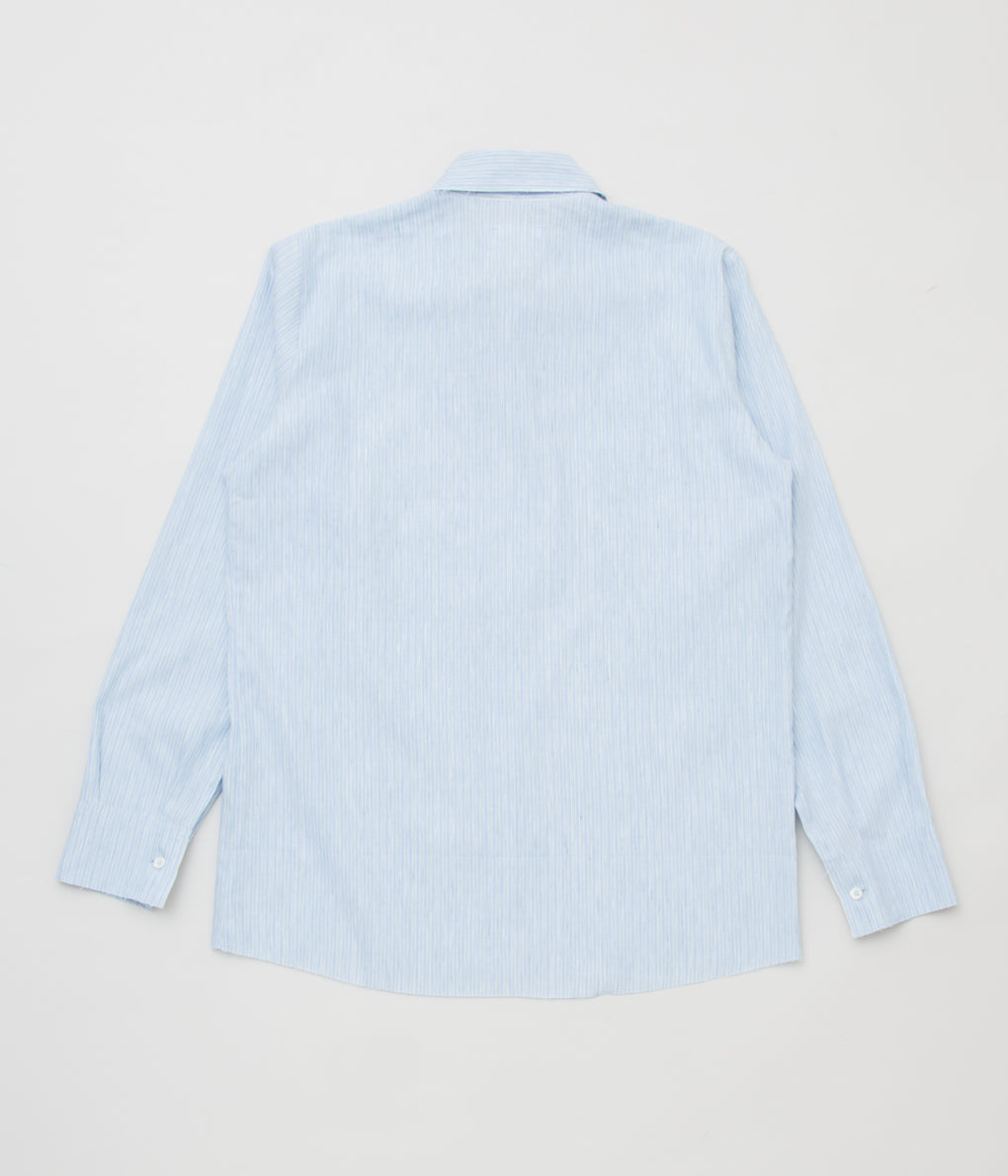 GABRIELA COLL GARMENTS ''NO.197 LINEN STRIPED SHIRT'' (STRIPED BLUE)