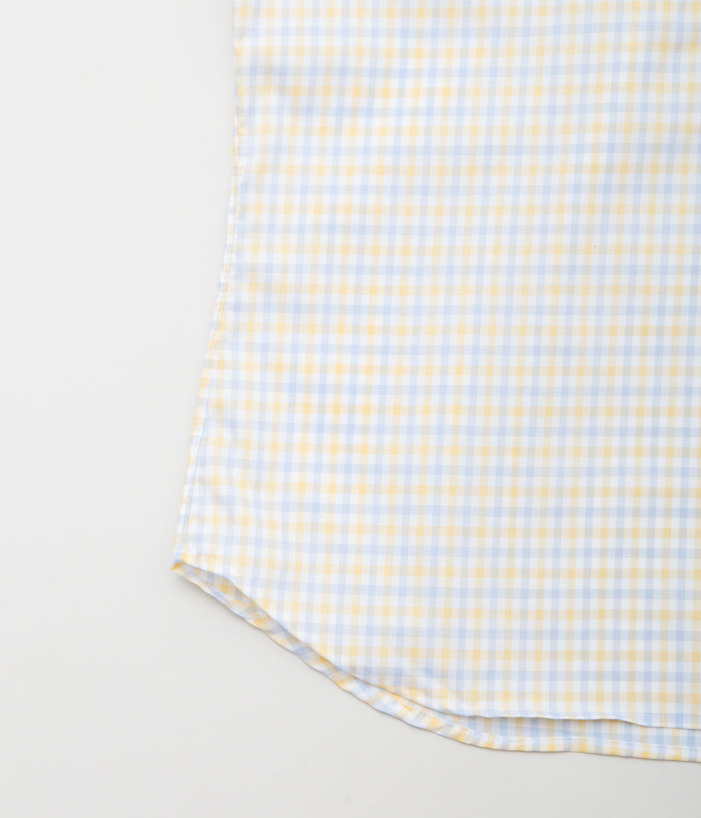 INDIVIDUALIZED SHIRTS "CLASSIC CHECK (STANDARD FIT POPOVER SHORT SLEEVE SHIRT)"(YELLOW)